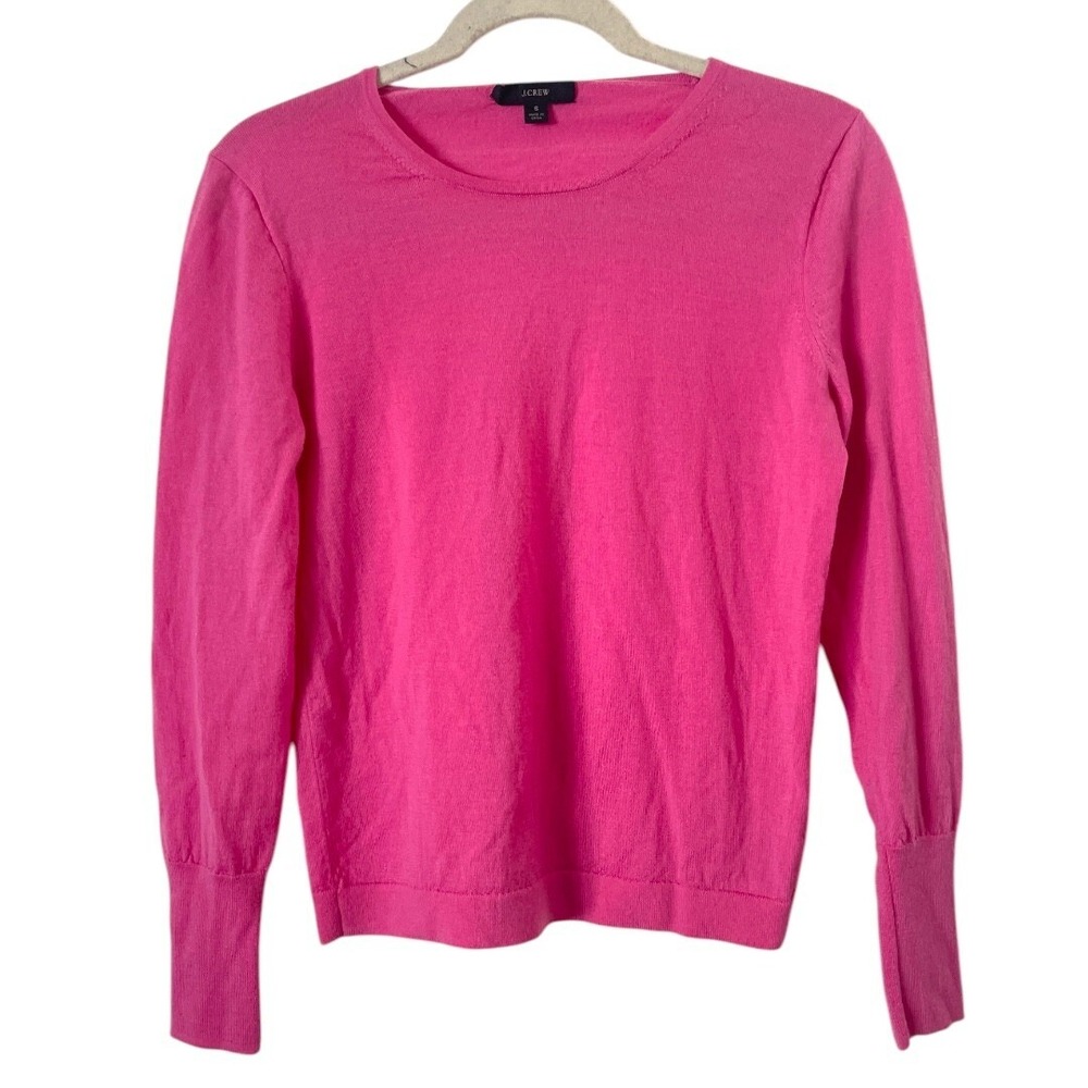 J. Crew Pink Crewneck Merino Wool Sweater S